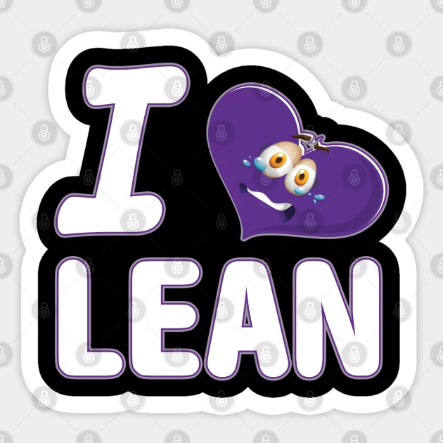 I Heart Lean Sticker by capo_tees